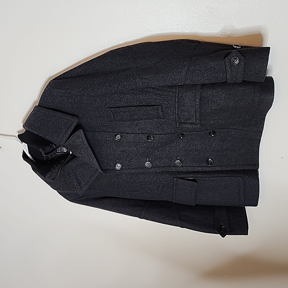 21Men LA Wool Thinsulate Mariners Classic Double Breasted Winter Coat Luxury - Picture 3 of 16